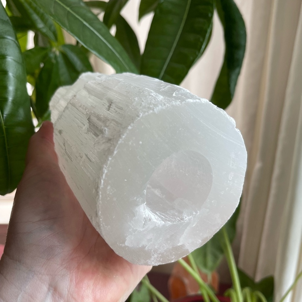 Genuine selenite crystal lamp 5 lb Dimmable - Picture 6 of 10